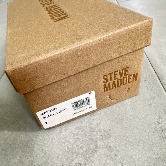 Steve Madden Mayven Black Leather Sandals (NEW!) - Picture 13 of 13